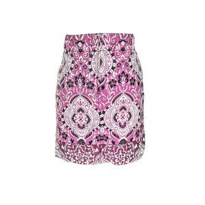 Ann Taylor Loft Pink Vintage Pattern Mini Skirt Size 2